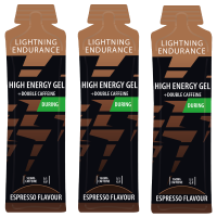 Lightning Endurance High Energy Gel + Caffeine - Double Espresso - 24 x 60 ml